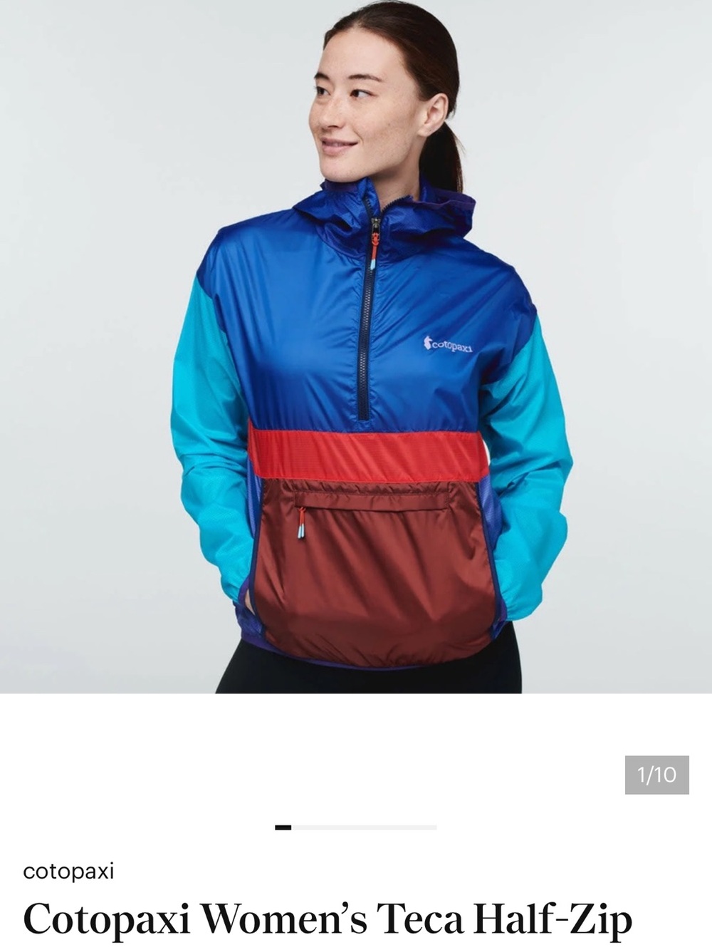Cotopaxi Women’s Teca Half-Zip Jacket NWT